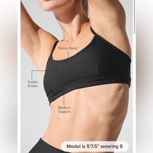 Black Scoop Neck Sports Bra